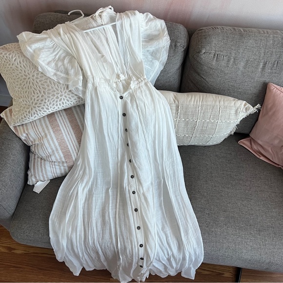 Button-down ruffle maxi dress- VICI NWOT - Picture 6 of 6